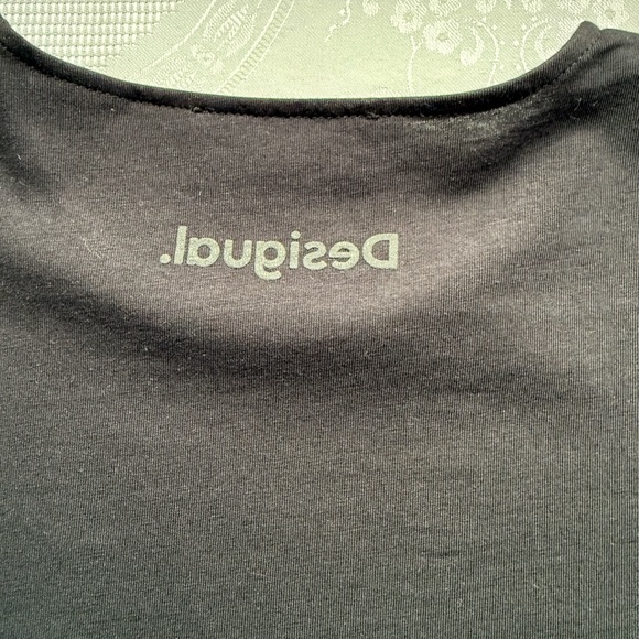 Desigual Disney Mickey Mouse Black Mesh Short Dress Print Girls/Youth Size 9/10 - Picture 9 of 16